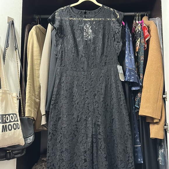 Black Wide Leg Jumpsuit - Picture 3 of 6